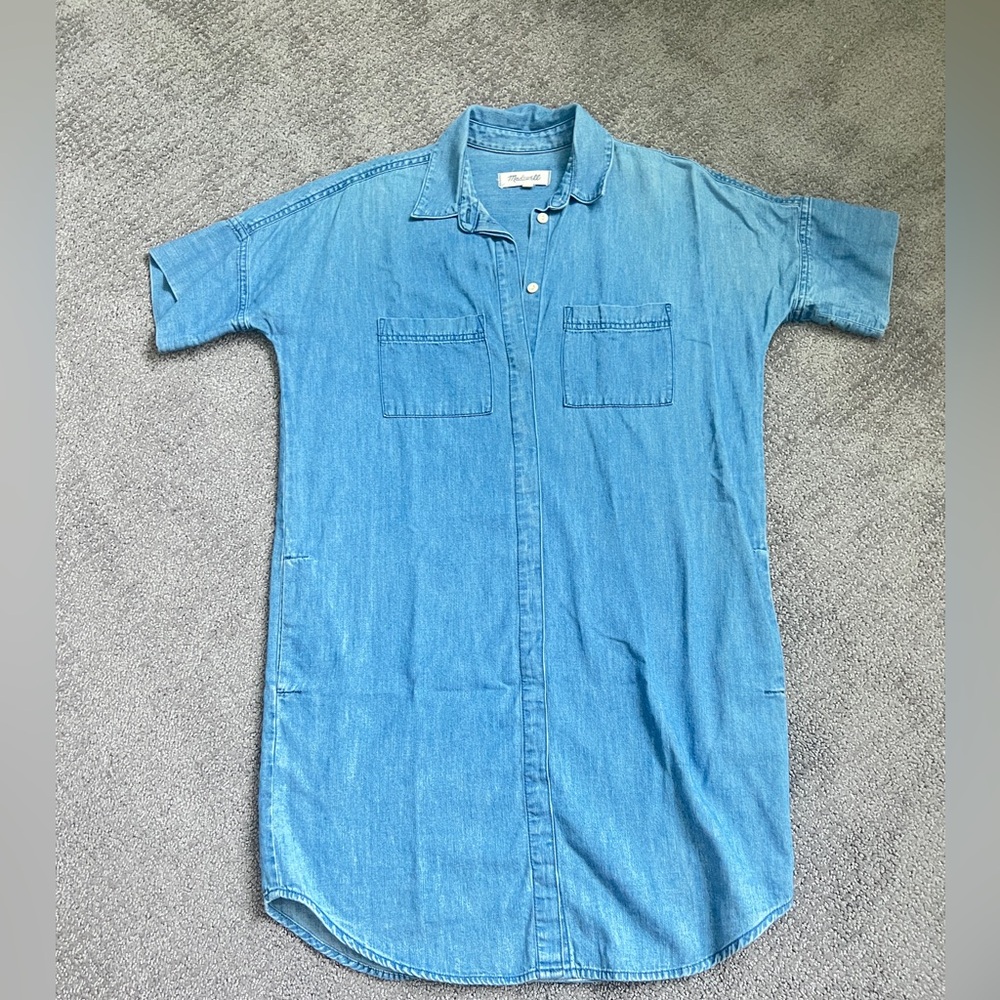 Madewell Chambray Denim Tunic Dress or Beach Coverup  w. Pockets!